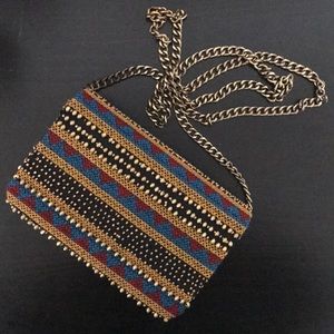 ZARA Beaded Mini Bag with Chain